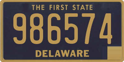 DE license plate 986574