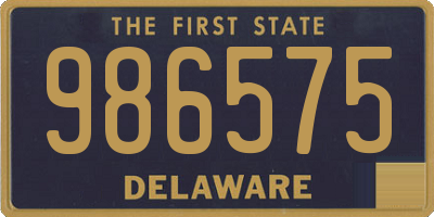 DE license plate 986575