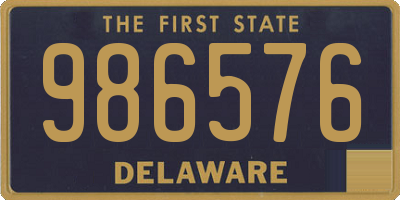 DE license plate 986576