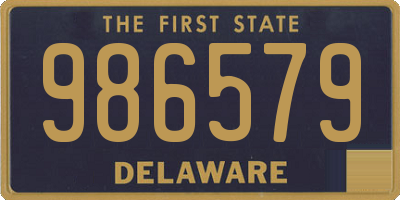 DE license plate 986579