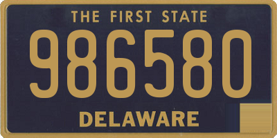 DE license plate 986580