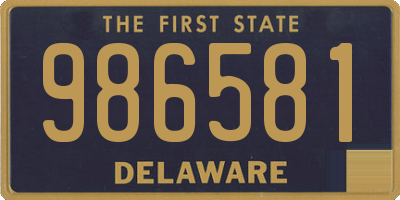 DE license plate 986581