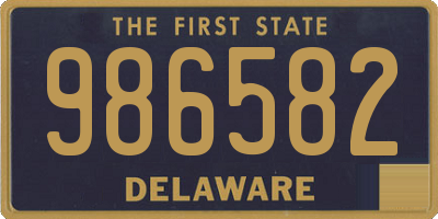 DE license plate 986582