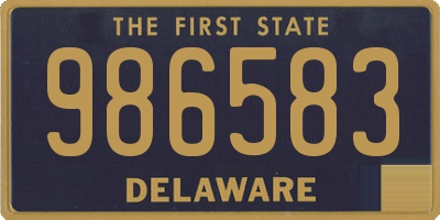 DE license plate 986583