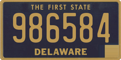 DE license plate 986584