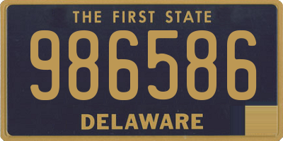 DE license plate 986586