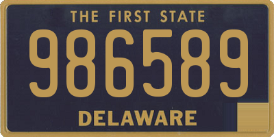 DE license plate 986589