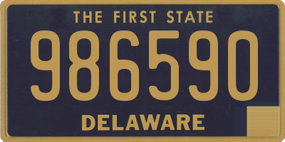 DE license plate 986590