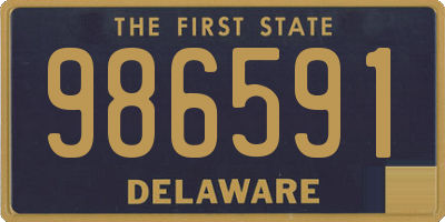 DE license plate 986591