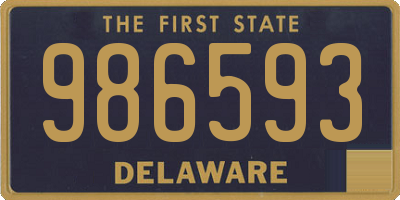 DE license plate 986593