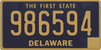 DE license plate 986594