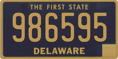 DE license plate 986595