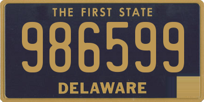 DE license plate 986599