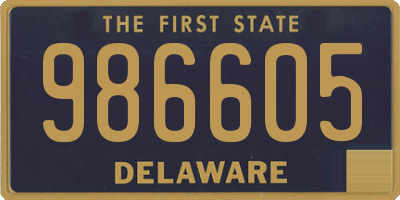 DE license plate 986605