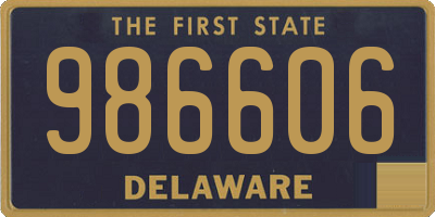 DE license plate 986606