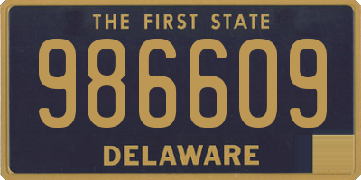 DE license plate 986609