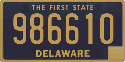 DE license plate 986610