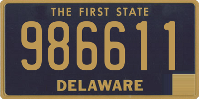 DE license plate 986611