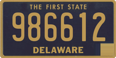 DE license plate 986612