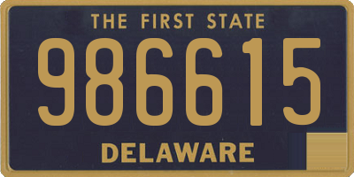 DE license plate 986615