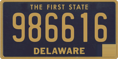 DE license plate 986616