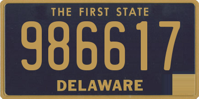 DE license plate 986617