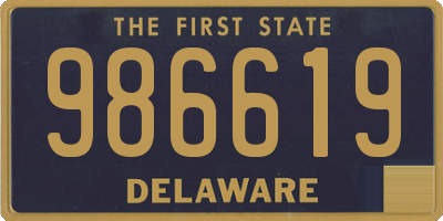 DE license plate 986619