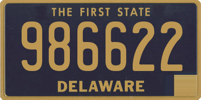 DE license plate 986622