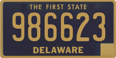 DE license plate 986623