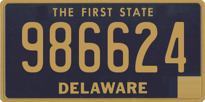 DE license plate 986624