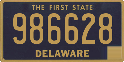 DE license plate 986628