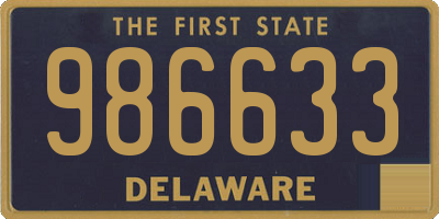 DE license plate 986633