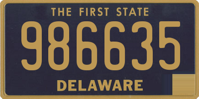 DE license plate 986635