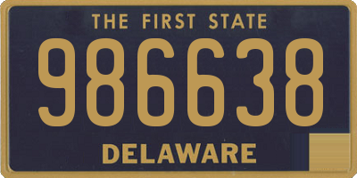 DE license plate 986638