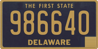 DE license plate 986640