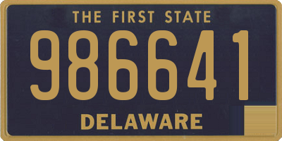 DE license plate 986641