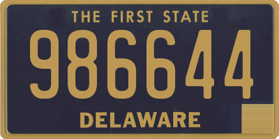 DE license plate 986644