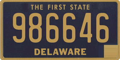 DE license plate 986646