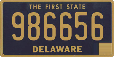 DE license plate 986656