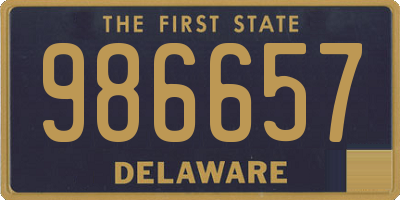 DE license plate 986657