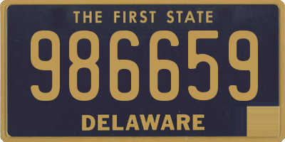 DE license plate 986659