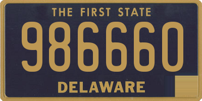 DE license plate 986660