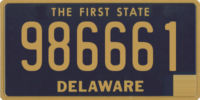 DE license plate 986661