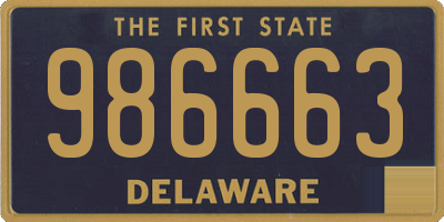 DE license plate 986663