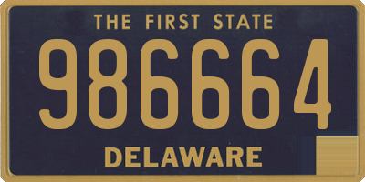 DE license plate 986664