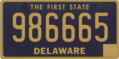 DE license plate 986665