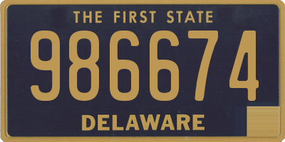 DE license plate 986674