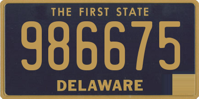 DE license plate 986675