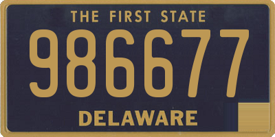 DE license plate 986677