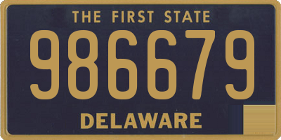 DE license plate 986679